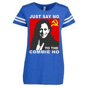 Just Say No To The Commie Ho Kamala Harris Enza Ladies Jersey Football T-Shirt