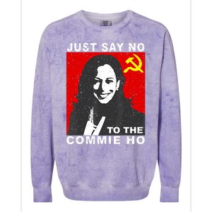 Just Say No To The Commie Ho Kamala Harris Colorblast Crewneck Sweatshirt