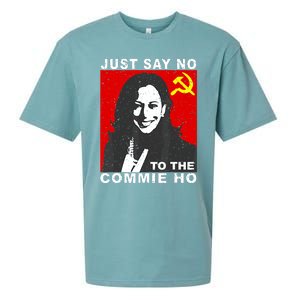 Just Say No To The Commie Ho Kamala Harris Sueded Cloud Jersey T-Shirt