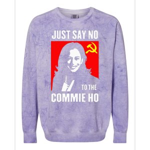 Just Say No To The Commie Ho Kamala Harris 2024 Colorblast Crewneck Sweatshirt