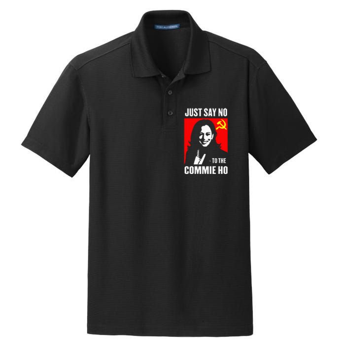 Just Say No To The Commie Ho Kamala Harris 2024 Dry Zone Grid Polo