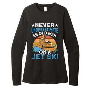 Jet Skiing Never Underestimate An Old On A Jet Ski Gift Womens CVC Long Sleeve Shirt