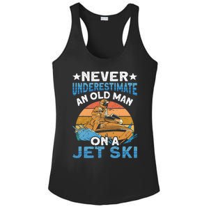 Jet Skiing Never Underestimate An Old On A Jet Ski Gift Ladies PosiCharge Competitor Racerback Tank