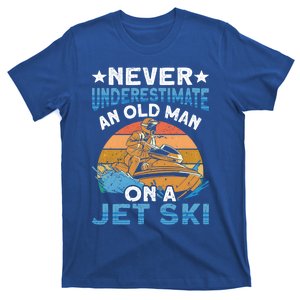 Jet Skiing Never Underestimate An Old On A Jet Ski Gift T-Shirt