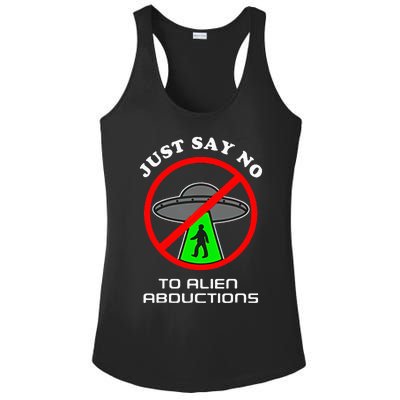 Just Say No To Alien Abductions Ladies PosiCharge Competitor Racerback Tank