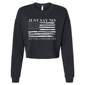 Just Say No Cropped Pullover Crew