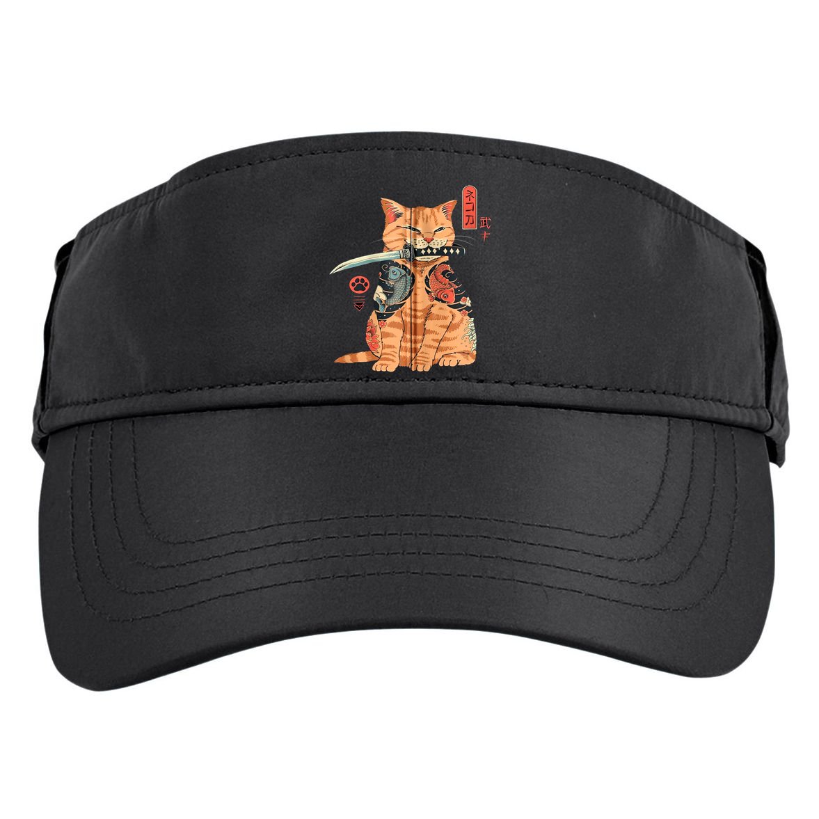 Japanese Samurai Ninja Cat Kawaii Attoo Zip Adult Drive Performance Visor