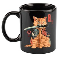 Japanese Samurai Ninja Cat Kawaii Attoo Zip 11oz C Handle Ceramic Mug
