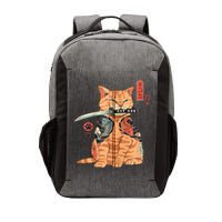 Japanese Samurai Ninja Cat Kawaii Attoo Zip Vector Backpack