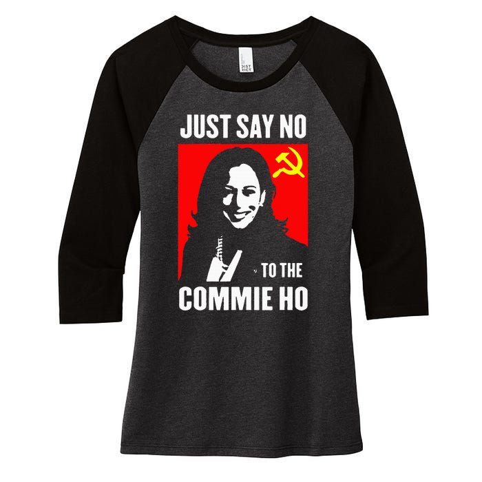 Just Say No To The Commie Ho Women's Tri-Blend 3/4-Sleeve Raglan Shirt