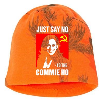 Just Say No To The Commie Ho Kamala Harris Kati - Camo Knit Beanie