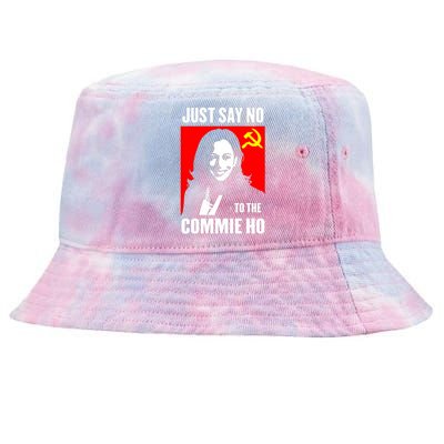 Just Say No To The Commie Ho Kamala Harris Tie-Dyed Bucket Hat