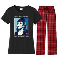 Just Say No To The Commie Ho Harris For President 2024 Women's Flannel Pajama Set