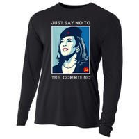 Just Say No To The Commie Ho Harris For President 2024 Cooling Performance Long Sleeve Crew