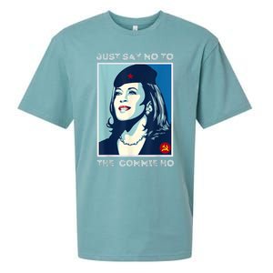 Just Say No To The Commie Ho Harris For President 2024 Sueded Cloud Jersey T-Shirt