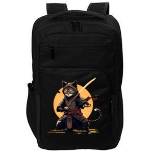 Japanese Samurai Ninja Cat Anime Kawaii Catzilla Cat Impact Tech Backpack