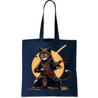 Japanese Samurai Ninja Cat Anime Kawaii Catzilla Cat Tote Bag