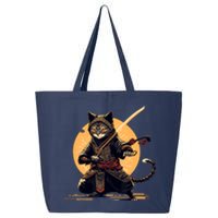 Japanese Samurai Ninja Cat Anime Kawaii Catzilla Cat 25L Jumbo Tote