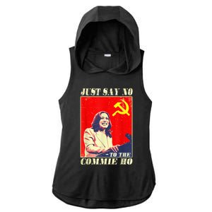 Just Say No To The Commie Ho Ladies PosiCharge Tri-Blend Wicking Draft Hoodie Tank