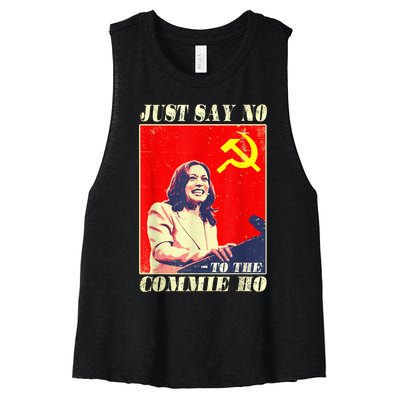 Just Say No To The Commie Ho Women's Racerback Cropped Tank