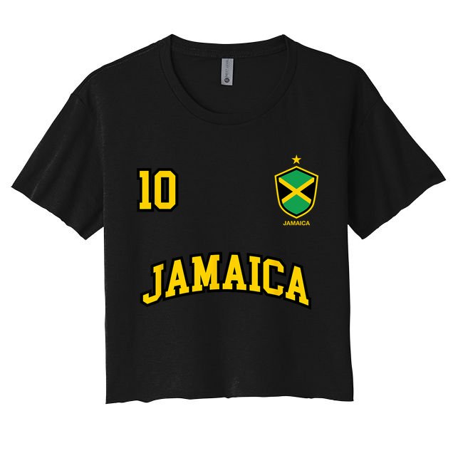 Jamaica Shirts Number 10 Soccer Team Sports Jamaican Flag Crop Top