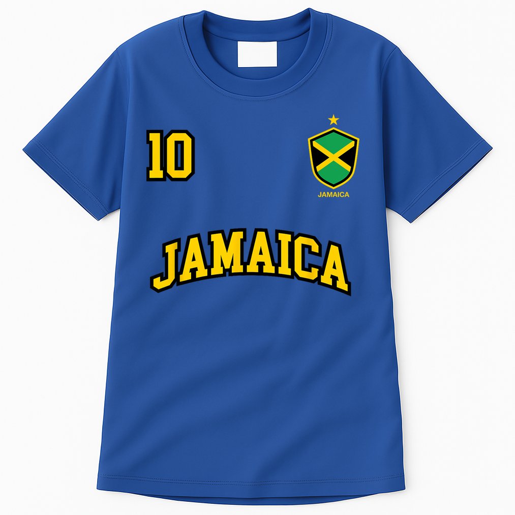 Jamaica Shirts Number 10 Soccer Team Sports Jamaican Flag Tall T-Shirt