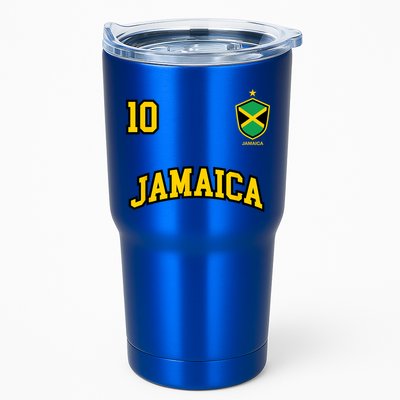 Jamaica Shirts Number 10 Soccer Team Sports Jamaican Flag Tumbler