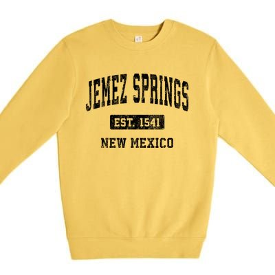 Jemez Springs New Mexico Nm Vintage Athletic Sports Premium Crewneck Sweatshirt