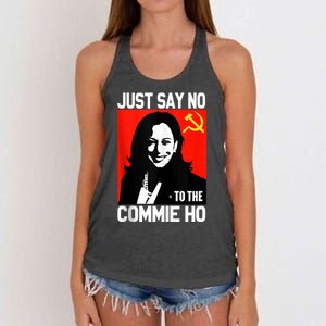 Just Say No To The Commie Ho Kamala Women's Knotted Racerback Tank