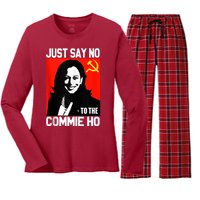 Just Say No To The Commie Ho Kamala Women's Long Sleeve Flannel Pajama Set 