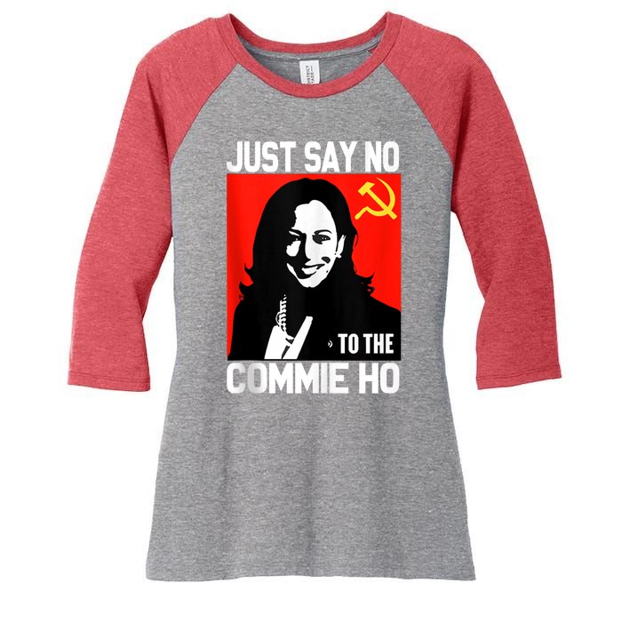 Just Say No To The Commie Ho Kamala Women's Tri-Blend 3/4-Sleeve Raglan Shirt