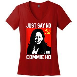 Just Say No To The Commie Ho Kamala Women's V-Neck T-Shirt