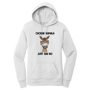 Just Say No Cacklin Kamala Donkey Funny Women's Pullover Hoodie