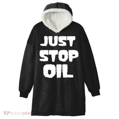 Just Stop Oil Hooded Wearable Blanket