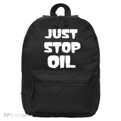 Just Stop Oil 16 in Basic Backpack