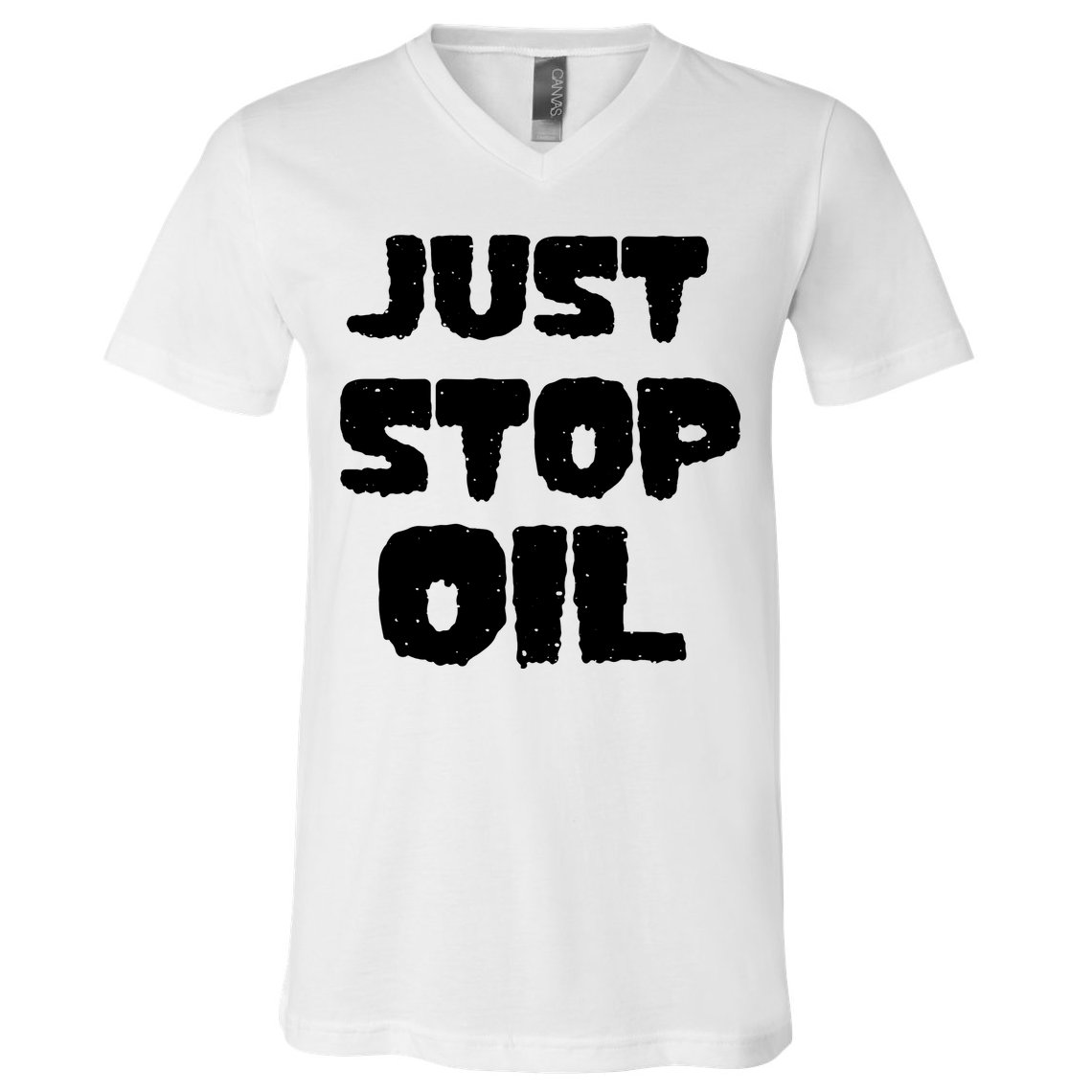 Just Stop Oil V-Neck T-Shirt
