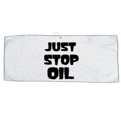 Just Stop Oil Large Microfiber Waffle Golf Towel