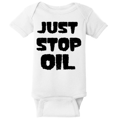 Just Stop Oil Baby Bodysuit