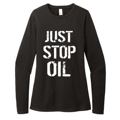 Just Stop Oil Climate Crisis Womens CVC Long Sleeve Shirt