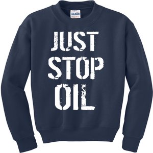 Just Stop Oil Climate Crisis Kids Sweatshirt