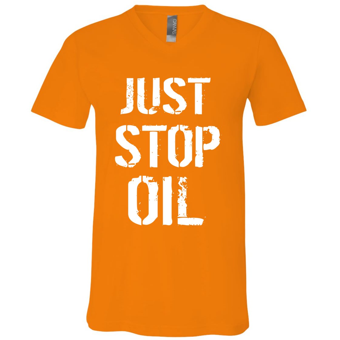 Just Stop Oil Climate Crisis V-Neck T-Shirt