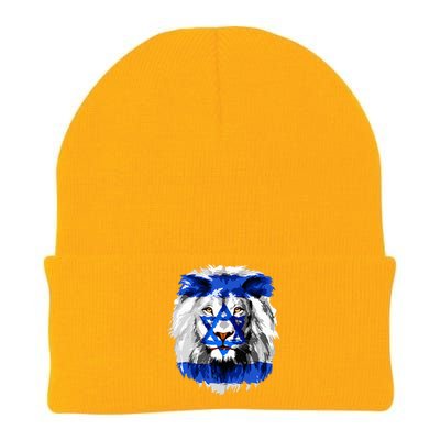 Jew Star Of David Lion Head Patriotic Jewish Flag  Knit Cap Winter Beanie