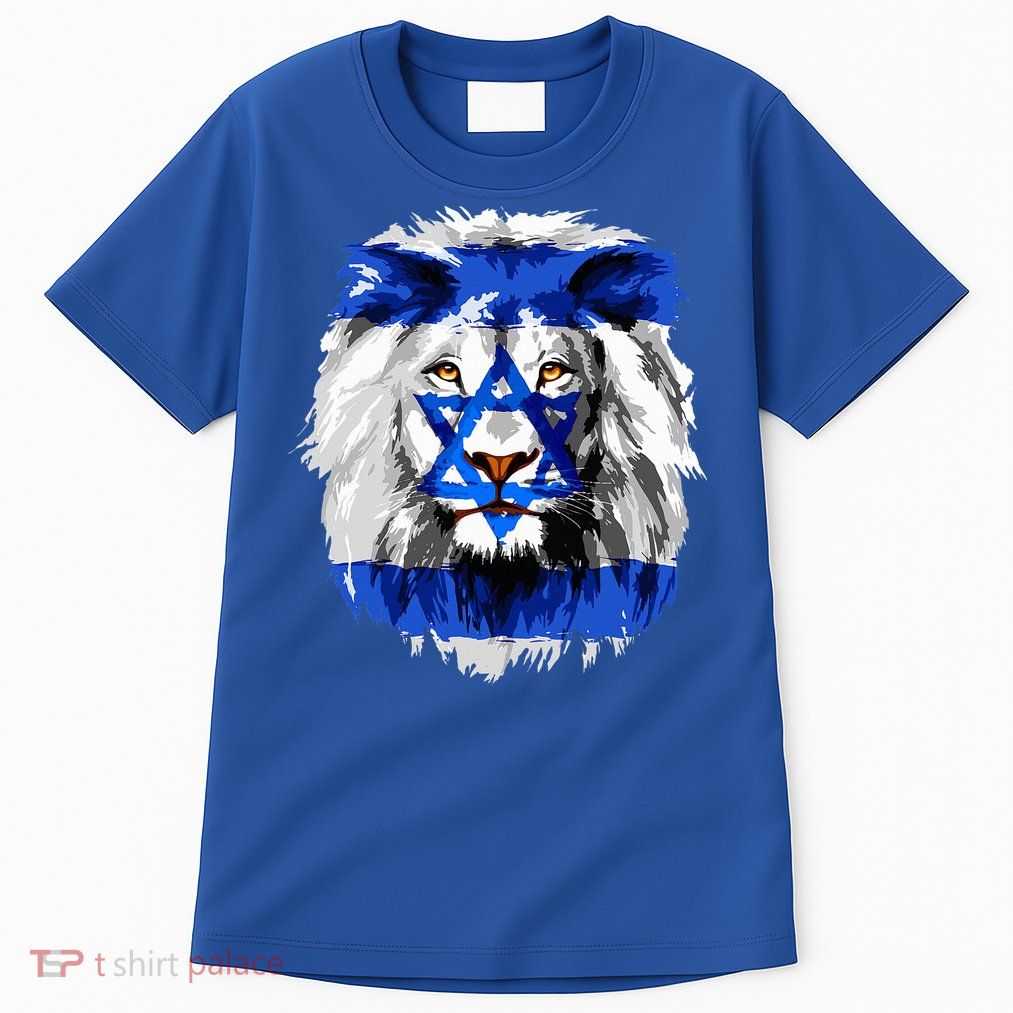 Jew Star Of David Lion Head Patriotic Jewish Flag  Tall T-Shirt