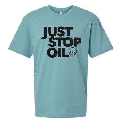 Just Stop Oil Save the Earth Just Stop Oil Sueded Cloud Jersey T-Shirt