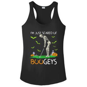 Just Scared Of Bogeys Skeleton Golf Halloween Ladies PosiCharge Competitor Racerback Tank