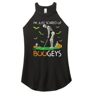 Just Scared Of Bogeys Skeleton Golf Halloween Women's Perfect Tri Rocker Tank