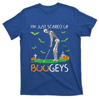 Just Scared Of Bogeys Skeleton Golf Halloween T-Shirt