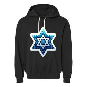 Jewish Star Of David Israel Religious Torah Hebrew Faith Garment-Dyed Fleece Hoodie