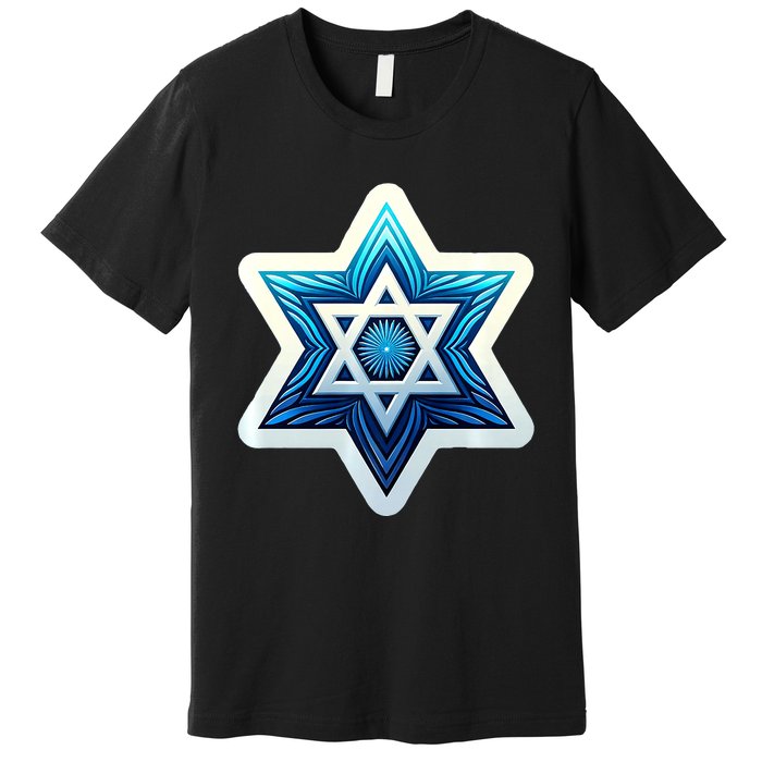 Jewish Star Of David Israel Religious Torah Hebrew Faith Premium T-Shirt