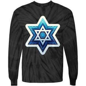 Jewish Star Of David Israel Religious Torah Hebrew Faith Tie-Dye Long Sleeve Shirt